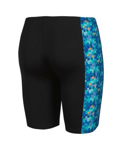 BOY'S ARENA POOLTILES SWIM JAMMER/BLACK BLUE MULTI