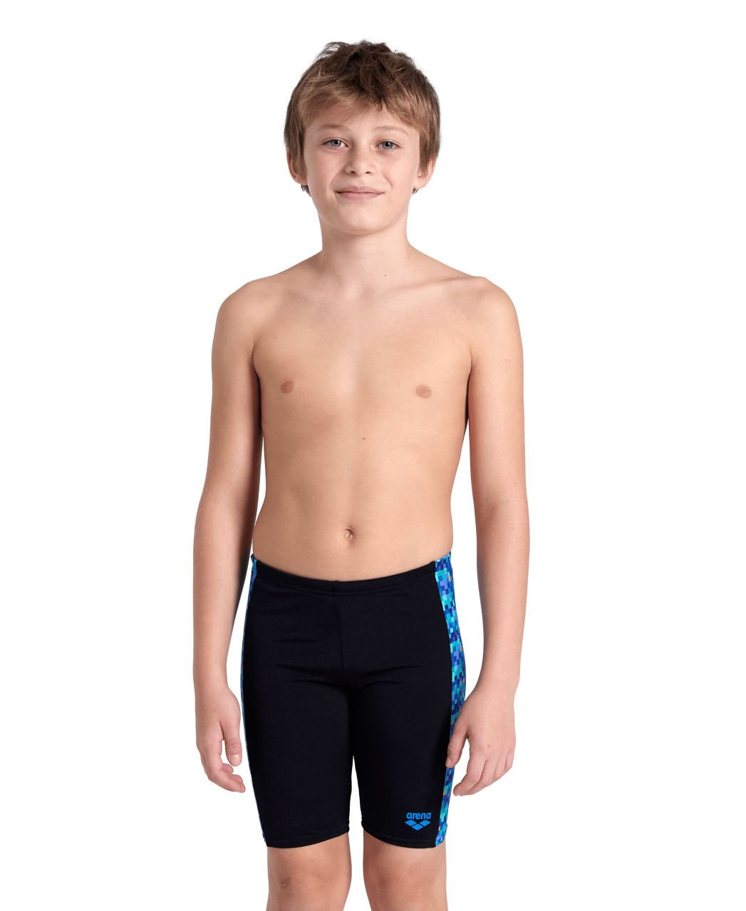 BOY'S ARENA POOLTILES SWIM JAMMER/BLACK BLUE MULTI