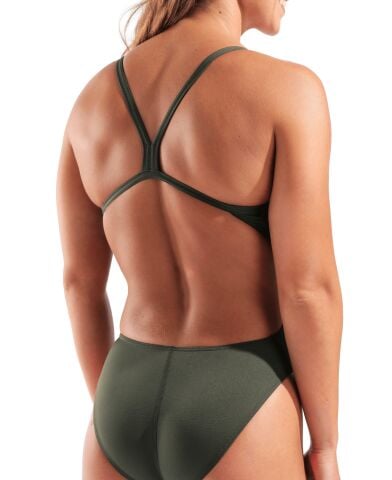 WOMENS TEAM SWIMSUIT CHALLANGE SOLID/DARK SAGE-SHO
