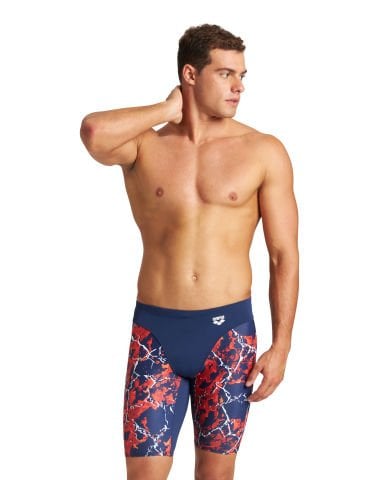 M EARTH TEXTURE JAMMER ERKEK YÜZÜCÜ MAYOSU / NAVY-RED-MULTI