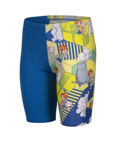 BOY'S ARENA FANTASIZE SWIM JAMMER/MULTI GREY ROYAL ERKEK ÇOCUK MAYOSU