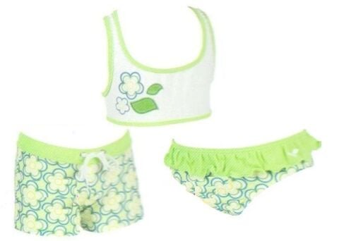 LEİTRİM KIDS BİKİNİ - BEYAZ, SARI, YEŞİL (5 YAŞ ÜÇLÜ TAKIM)