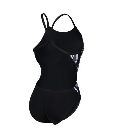 WOMEN'S SWIMSUIT CHALLENGE BACK MARBLED KADIN YÜZÜCÜ MAYOSU / BLACK
