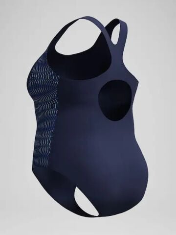 Women's Plus Size Medalist Placement Swimsuit Navy Büyük Beden Kadın Mayosu