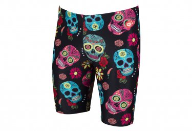 M CRAZY SKULLS CARNIVAL JAMMER ERKEK YÜZÜCÜ MAYOSU/BLACK-MULTI
