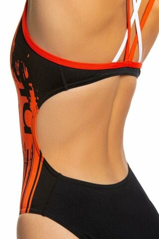 WOMEN SWIMSUITS ANTICHLOR CROSSBACK/SİYAH