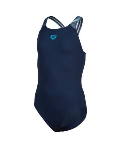 GIRL'S ARENA PACIFIC SWIMSUIT SWIM PRO/NAVY-BLUE MULTI KIZ ÇOCUK MAYOSU