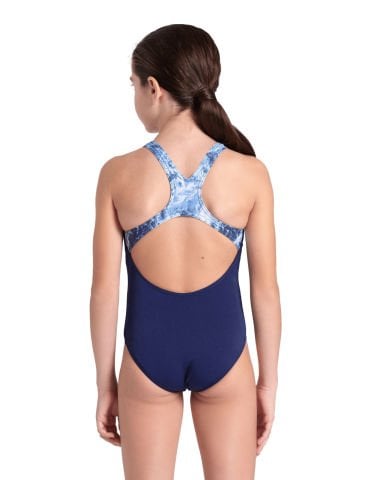 GIRL'S ARENA PACIFIC SWIMSUIT SWIM PRO/NAVY-BLUE MULTI KIZ ÇOCUK MAYOSU