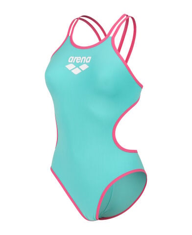 W ARENA ONE DOUBLE CROSS BACK ONE PIECE WATER SHOCKING PINK