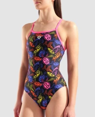 WOMEN'S ARENA SEA TURTLES SWIMSUIT LIGHTDROP BACK