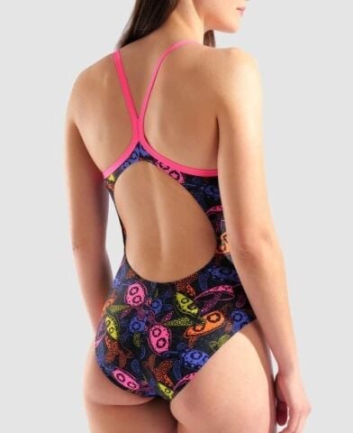 WOMEN'S ARENA SEA TURTLES SWIMSUIT LIGHTDROP BACK