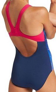 G COMET JR SWIM PRO BACK KIZ ÇOCUK YÜZÜCÜ MAYOSU / NAVY-FREAK ROSE