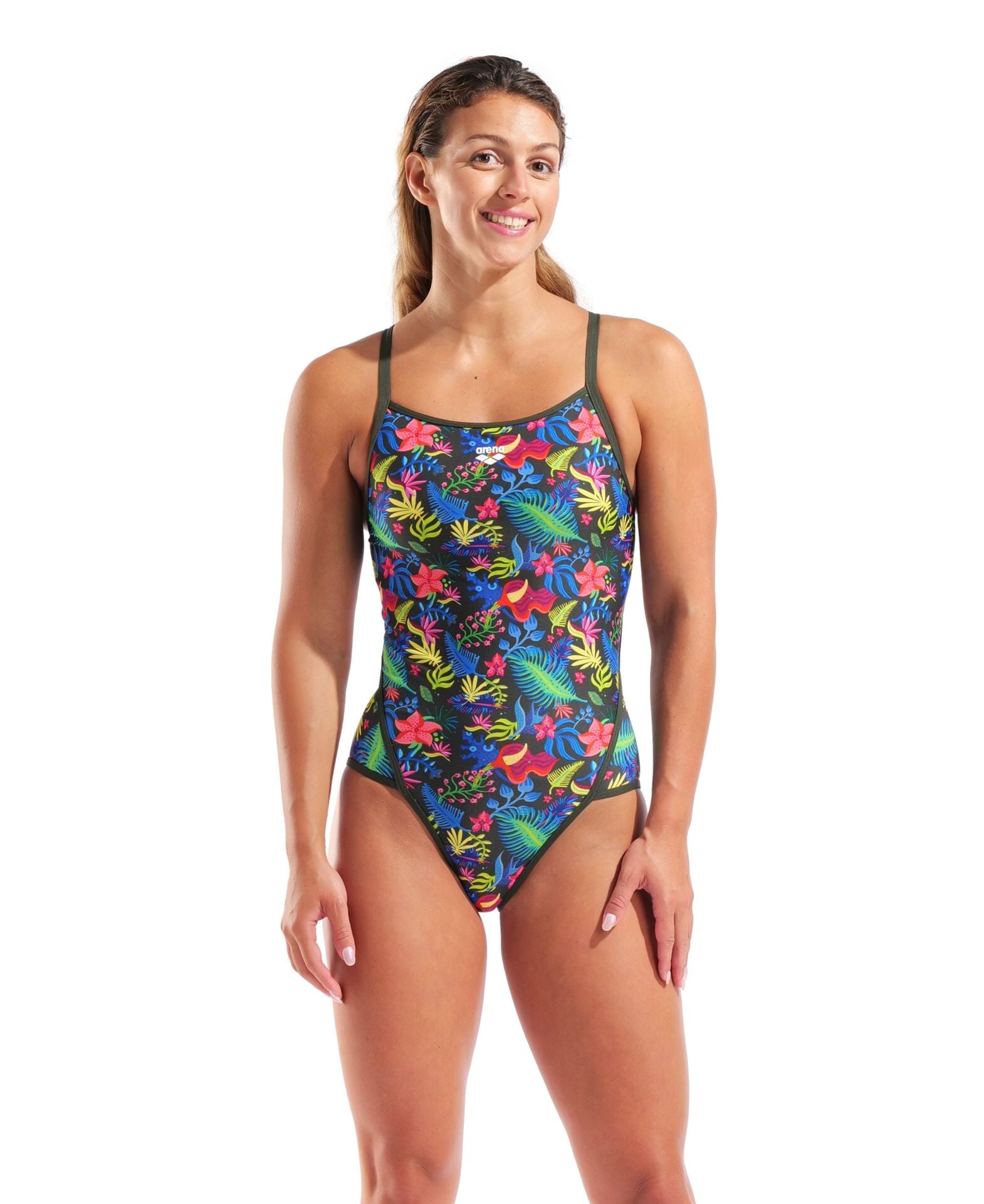 W ARENA PICTURE SWIMSUIT SUPER FLY BACK  DARK SAGE