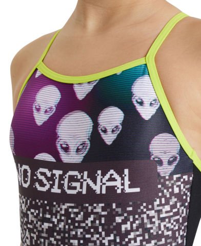 G CRAZY ARENA SWIMSUIT LIGHTDROP BACK KIZ ÇOCUK YÜZÜCÜ MAYOSU /BLACK-SOFT G