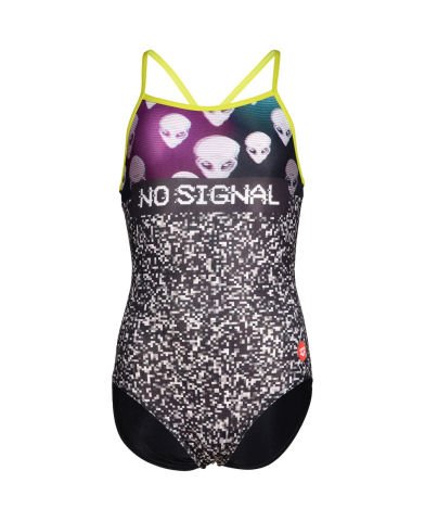 G CRAZY ARENA SWIMSUIT LIGHTDROP BACK KIZ ÇOCUK YÜZÜCÜ MAYOSU /BLACK-SOFT G