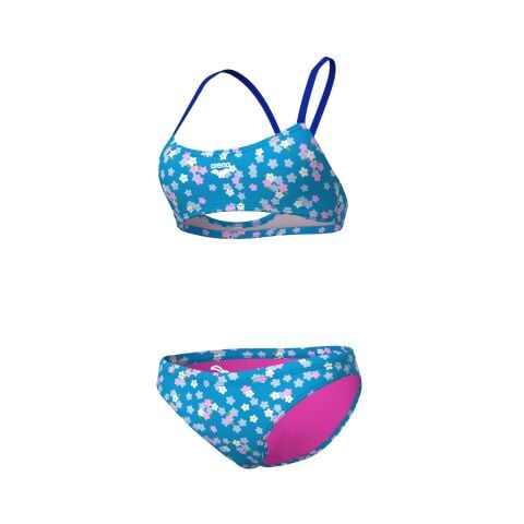 W ARENA FLOWERS BIKINI BANDEAU BLUE MULTI