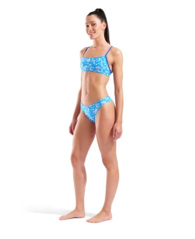 W ARENA FLOWERS BIKINI BANDEAU BLUE MULTI