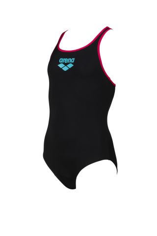 G BIGLOGO JR SWIM PRO BACK KIZ ÇOCUK YÜZÜCÜ MAYOSU / /BLACK-FREAK ROSE