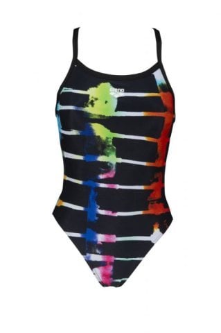 W SUNSET STRIPES CHALLENGE BACK KADIN YÜZÜCÜ MAYOSU/ BLACK MULTI