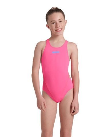GIRLS TEAM SWIMSUIT SWIM TECH SOLID/BRIGHT PINK KIZ ÇOCUK MAYOSU