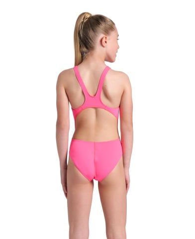 GIRLS TEAM SWIMSUIT SWIM TECH SOLID/BRIGHT PINK KIZ ÇOCUK MAYOSU