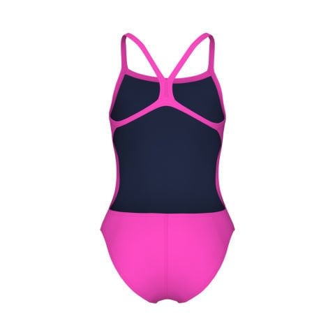 GIRLS TEAM SWIMSUIT CHALLANGE BACK SOLID/ SHOCKING PINK KIZ ÇOCUK MAYOSU