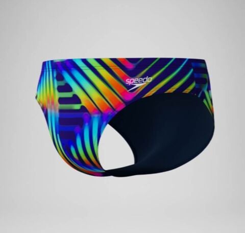 Men's Club Training 8cm Printed Brief Navy/Green