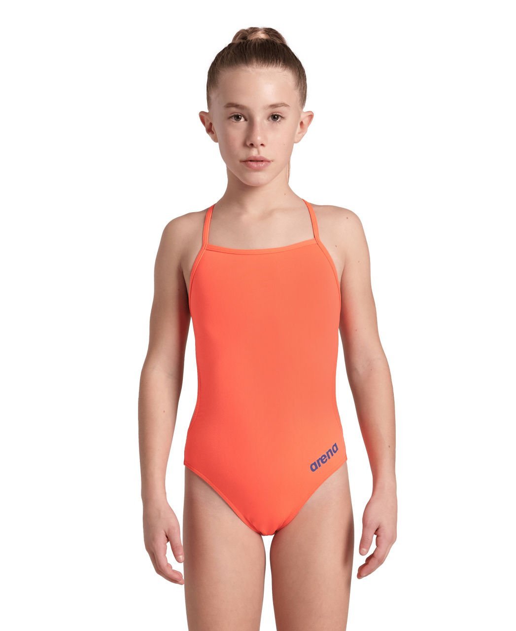 GIRLS TEAM SWIMSUIT CHALLLENGE SOLID/BRIGHT CORAL KIZ ÇOCUK MAYOSU
