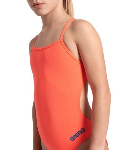 GIRLS TEAM SWIMSUIT CHALLLENGE SOLID/BRIGHT CORAL KIZ ÇOCUK MAYOSU