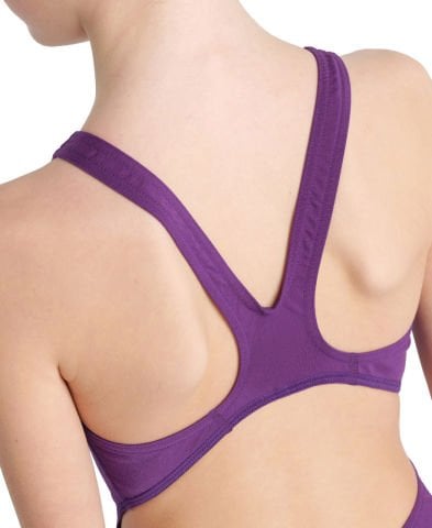 GIRLS TEAM SWIMSUIT SWIM TECH SOLID/PLUM KIZ ÇOCUK MAYOSU