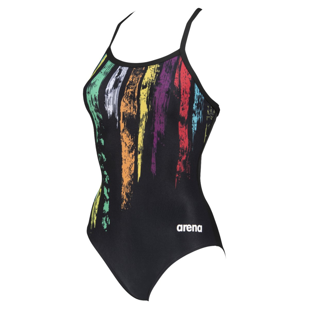 W TEAM PAINTED STRIPES LIGHT DROP BACK KADIN YÜZÜCÜ MAYOSU /BLACK-YELLOW