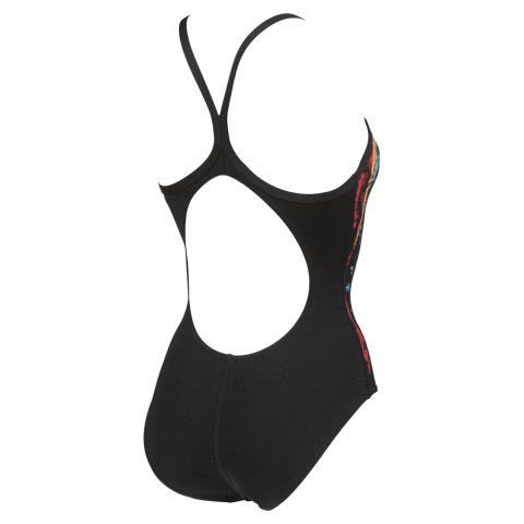 W TEAM PAINTED STRIPES LIGHT DROP BACK KADIN YÜZÜCÜ MAYOSU /BLACK-YELLOW