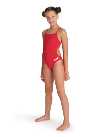 GIRL'S TEAM SWIMSUIT CHALLENGE SOLID KIZ ÇOCUK YÜZÜCÜ MAYOSU / RED