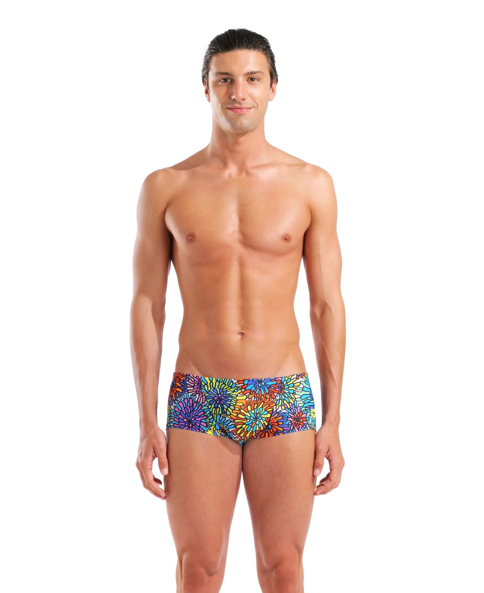 M ARENA GARDEN SWIM LOW WAIST SHORT BLACK MULTI