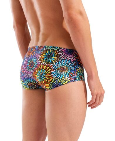M ARENA GARDEN SWIM LOW WAIST SHORT BLACK MULTI