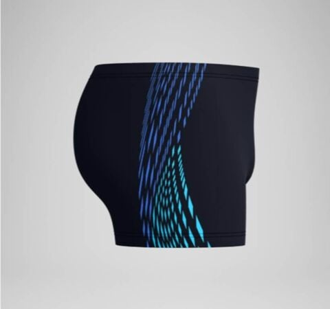 Speedo Men's Tech Panel Aquashort Black/Blue erkek şort mayo