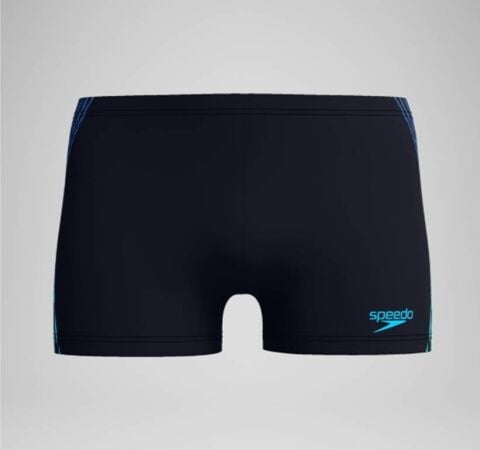 Speedo Men's Tech Panel Aquashort Black/Blue erkek şort mayo