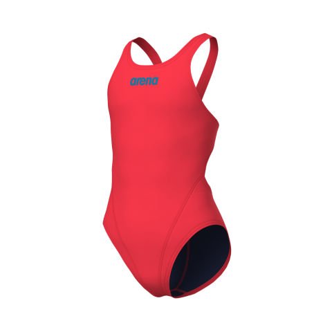 GIRLS TEAM SWIMSUIT SWIM TECH SOLID/BRIGHT CORAL KIZ ÇOCUK MAYOSU