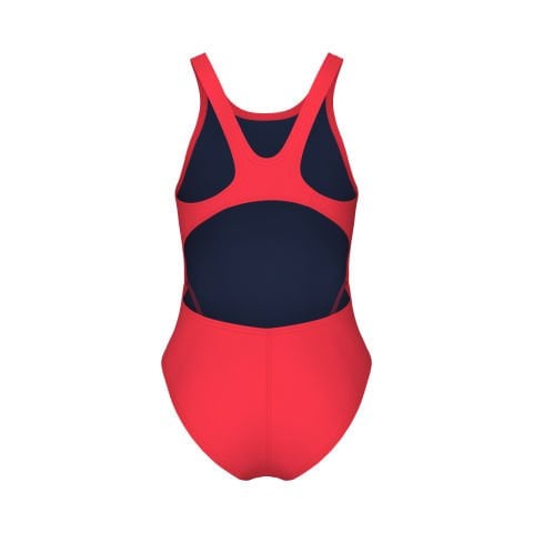 GIRLS TEAM SWIMSUIT SWIM TECH SOLID/BRIGHT CORAL KIZ ÇOCUK MAYOSU