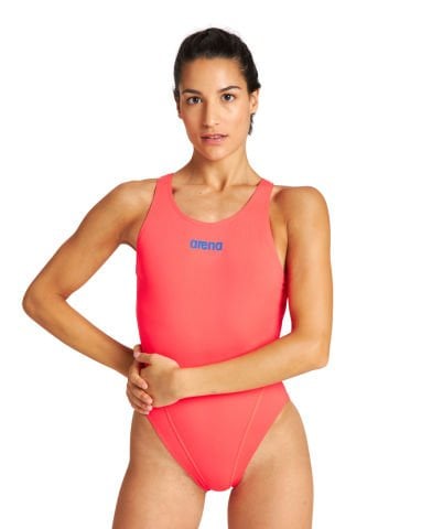 W SOLID SWIM TECH HIGH KADIN YÜZÜCÜ MAYOSU/FLUO RED