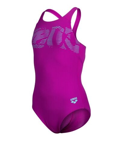 G ARENA GRAPHIC SWIMSUIT V BACK VERY FUCHSIA-WATER