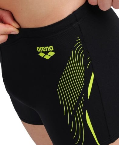 MENS SWIM SHORT GRAPHIC ERKEK YÜZÜCÜ MAYOSU /BLACK-SOFT GREEN