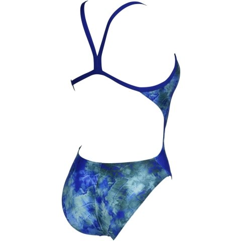 W SWIMSUIT CHALLENGE BACK ALLOVER KADIN YÜZÜCÜ MAYOSU / NEON BLUE-MULTI ( F34/14-15 YAŞ KARŞILIĞIDIR.)
