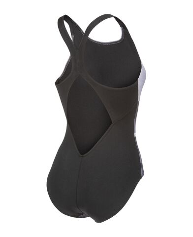 W ARENA DEPTH SWIMSUIT V BACK BLACK KADIN MAYOSU