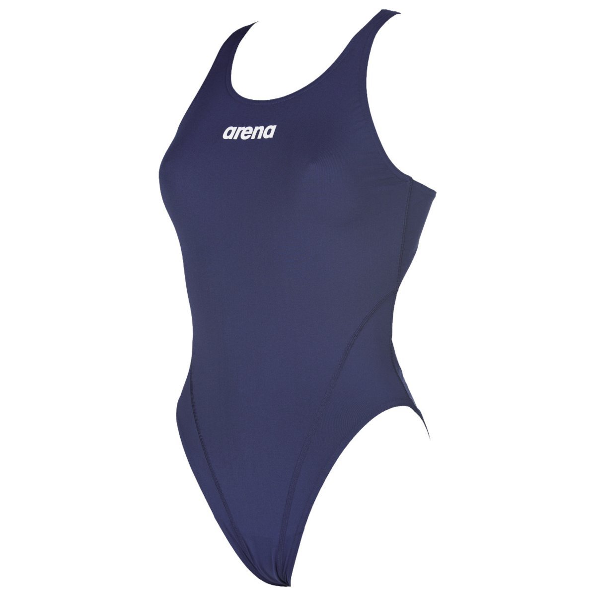 W SOLID SWIM TECH HIGH KADIN YÜZÜCÜ MAYOSU /NAVY-WHITE