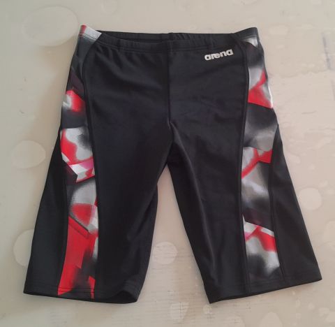 B LAVA JR JAMMER ERKEK ÇOCUK YÜZÜCÜ MAYOSU /BLACK-RED