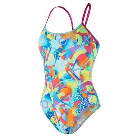 W SINGLE XBCK TF/ KADIN YÜZÜCÜ MAYOSU PINK-GREEN  (F30/10-11, F32/12-13, F34/14-15 YAŞ KARŞILIĞIDIR.)