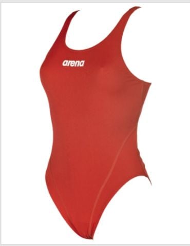 W SOLID SWIM TECH HIGH KADIN YÜZÜCÜ MAYOSU/RED-WHITE