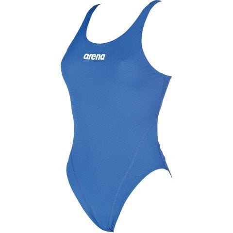 W SOLID SWIM TECH HIGH KADIN YÜZÜCÜ MAYOSU / ROYAL-WHITE