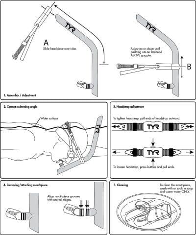 TYR ULTRALITE SNORKEL ELITE/BLACK-RED ŞNORKEL